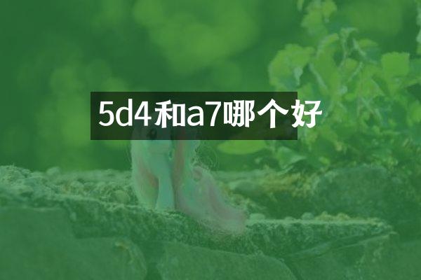 5d4和a7哪个好
