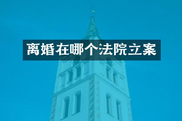 离婚在哪个法院立案