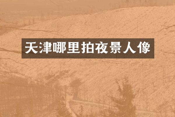 天津哪里拍夜景人像
