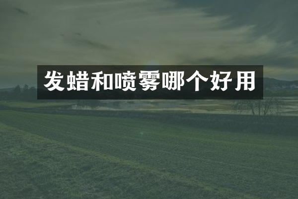 发蜡和喷雾哪个好用