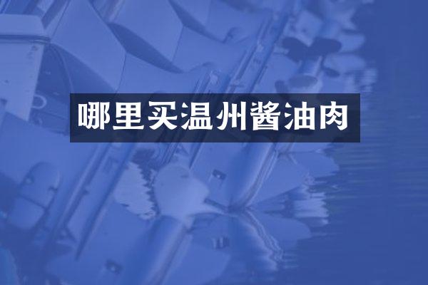 哪里买温州酱油肉