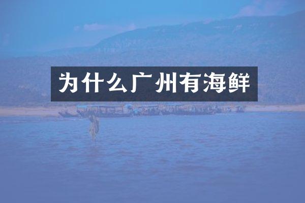 为什么广州有海鲜