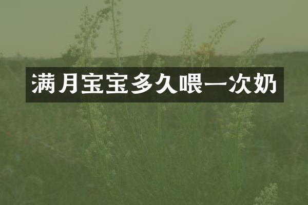 满月宝宝多久喂一次奶