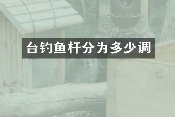 台钓鱼杆分为多少调
