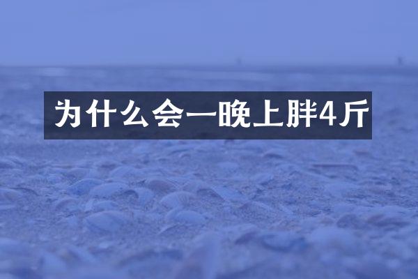 为什么会一晚上胖4斤