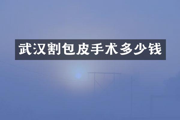 武汉割包皮手术多少钱