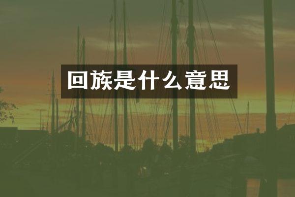 回族是什么意思