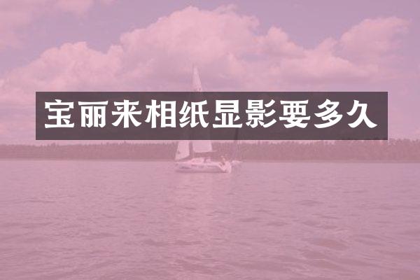 宝丽来相纸显影要多久