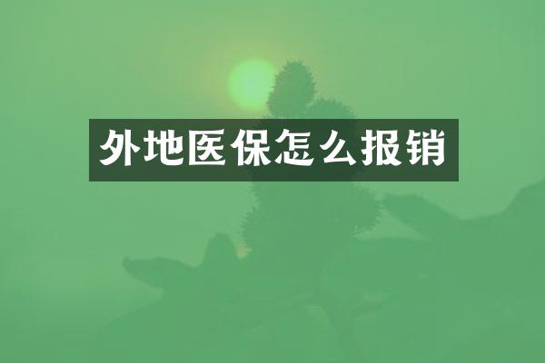 外地医保怎么报销