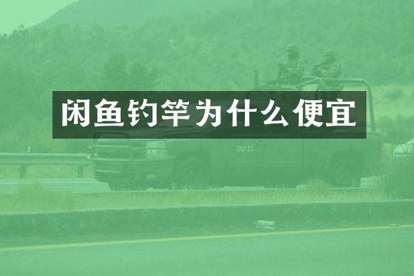 闲鱼钓竿为什么便宜
