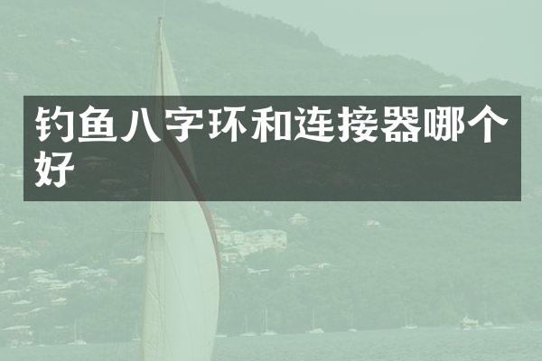 钓鱼八字环和连接器哪个好