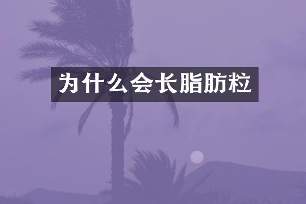 为什么会长脂肪粒