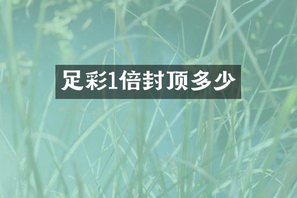 足彩1倍封顶多少