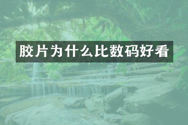 胶片为什么比数码好看