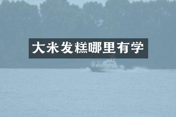 大米发糕哪里有学