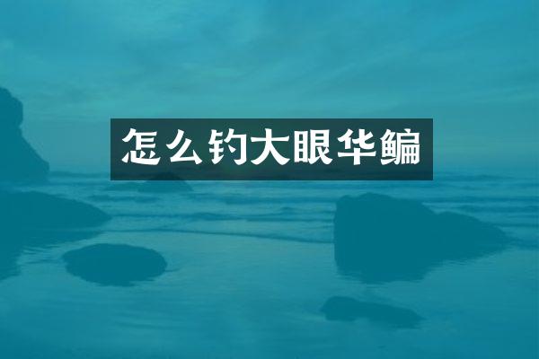 怎么钓大眼华鳊