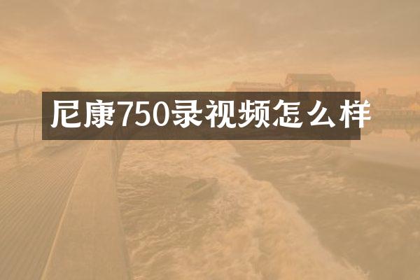 尼康750录视频怎么样