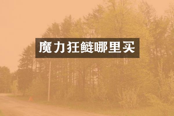 魔力狂鲢哪里买