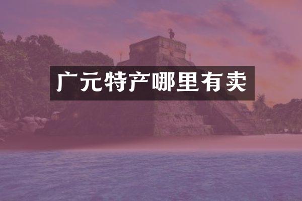 广元特产哪里有卖
