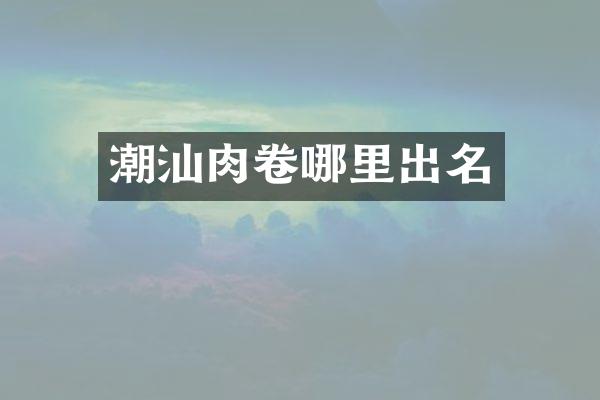 潮汕肉卷哪里出名