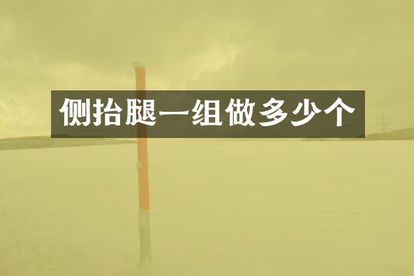 侧抬腿一组做多少个