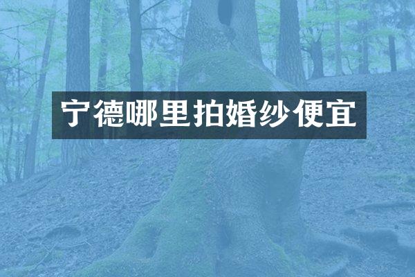 宁德哪里拍婚纱便宜