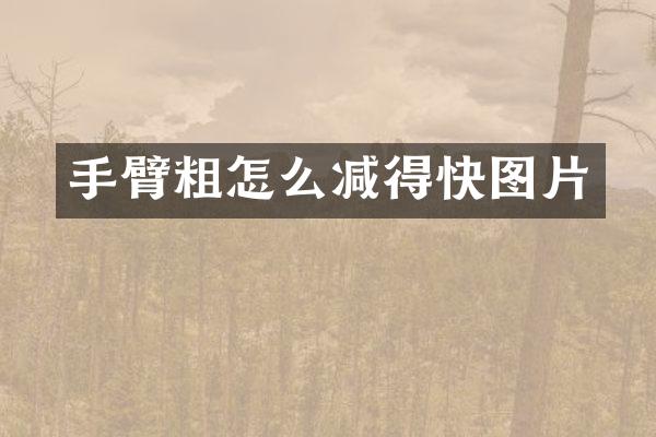 手臂粗怎么减得快图片