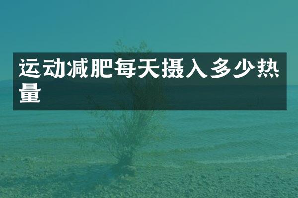 运动减肥每天摄入多少热量