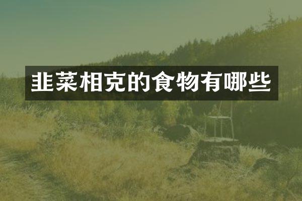 韭菜相克的食物有哪些