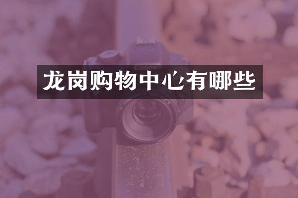 龙岗购物中心有哪些