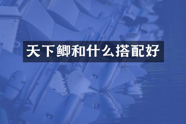 天下鲫和什么搭配好