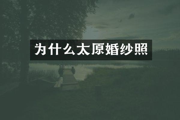 为什么太原婚纱照