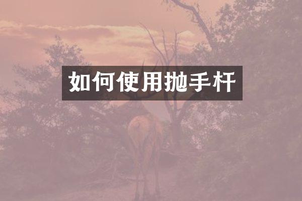 如何使用抛手杆