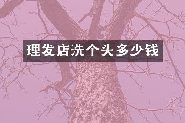 理发店洗个头多少钱