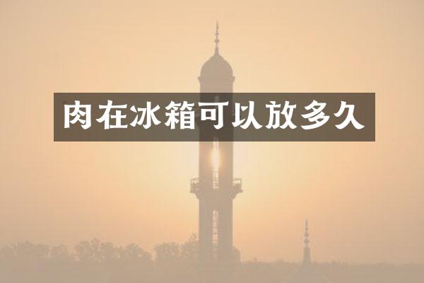 肉在冰箱可以放多久