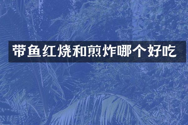 带鱼红烧和煎炸哪个好吃
