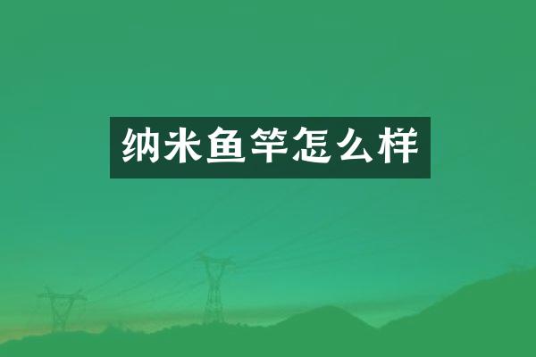 纳米鱼竿怎么样
