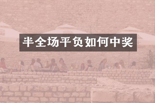 半全场平负如何中奖