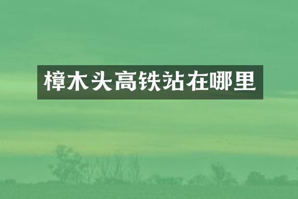 樟木头高铁站在哪里