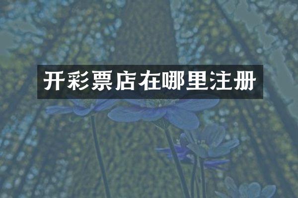 开彩票店在哪里注册