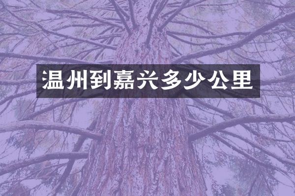 温州到嘉兴多少公里