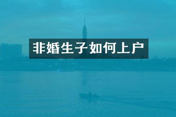 非婚生子如何上户