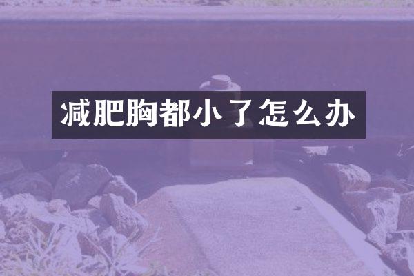 减肥胸都小了怎么办