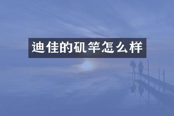 迪佳的矶竿怎么样