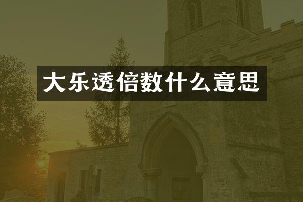 大倍数什么意思