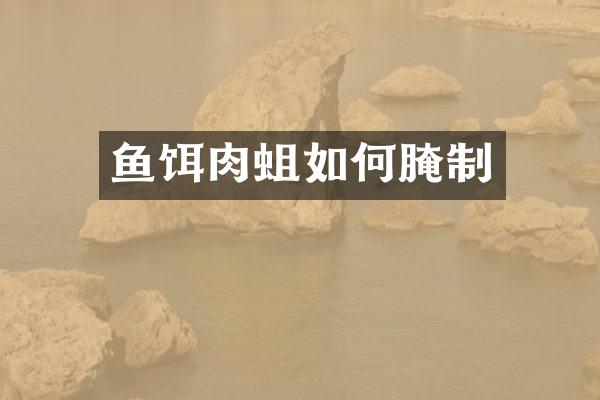 鱼饵肉蛆如何腌制