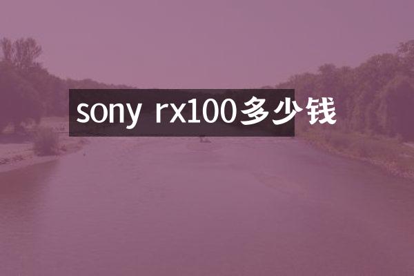 sony rx100多少钱