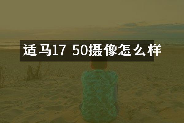 适马17 50摄像怎么样