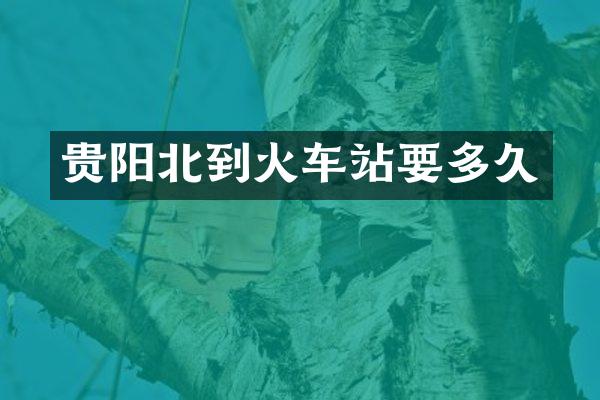 贵阳北到火车站要多久