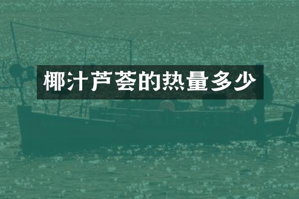 椰汁芦荟的热量多少